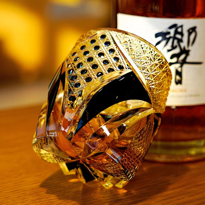 Bicchiere Edo Kiriko – ‘Cavaliere Imperiale’ – Scatola in legno GuerraHome