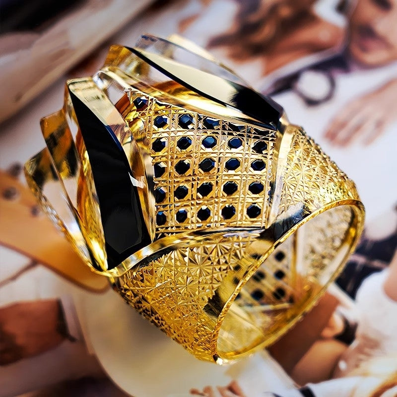 Bicchiere Edo Kiriko – ‘Cavaliere Imperiale’ – Scatola in legno GuerraHome