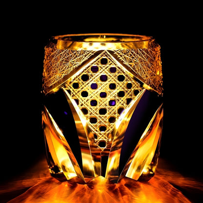 Bicchiere Edo Kiriko – ‘Cavaliere Imperiale’ – Scatola in legno GuerraHome