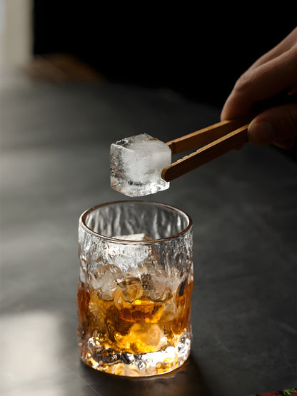 Japanese EDO First Snow Old Fashioned Glass Whiskey Cup Wood Gift Box Whisky Thick Crystal Hammer Heavy Wine Tumbler Beer Mug GuerraHome