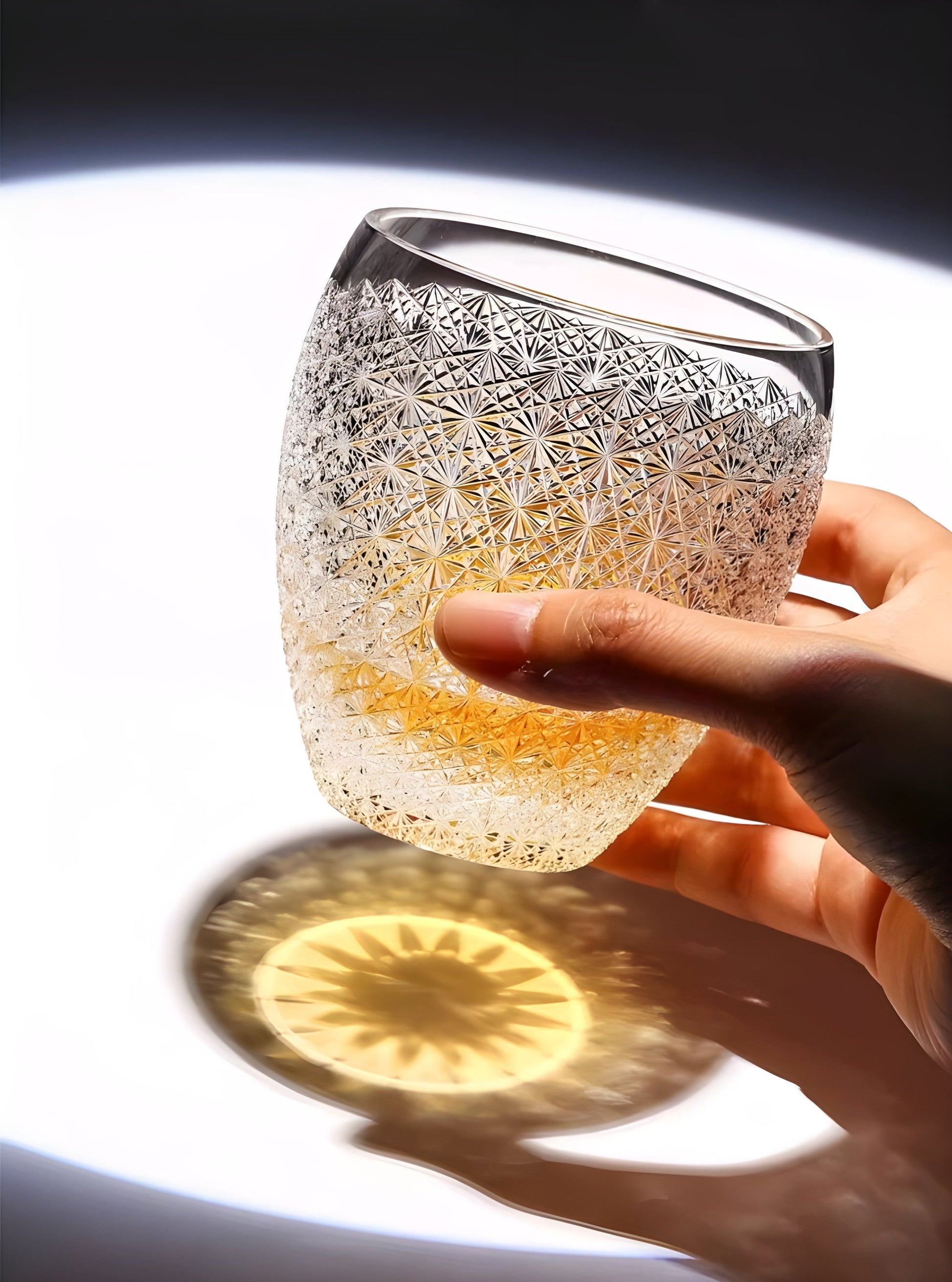 Bicchiere Edo Kiriko – ‘Via Lattea’ – Scatola in legno GuerraHome