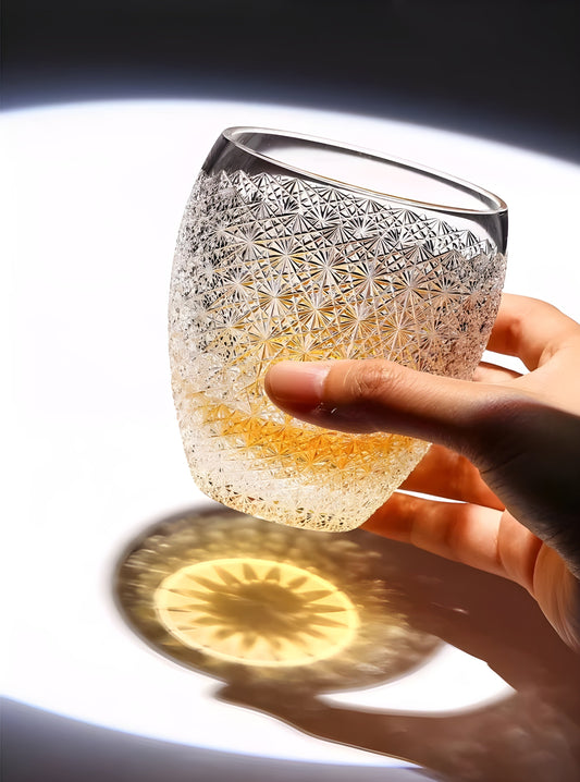 Bicchiere Edo Kiriko – ‘Via Lattea’ – Scatola in legno GuerraHome