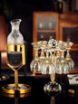 Set Decanter con Calici – “Pendolo Oro” – Design Moderno GuerraHome