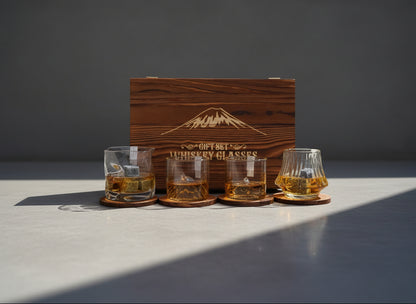 Set Bicchieri da Whisky “Four Seasons”  - Scatola in Legno
