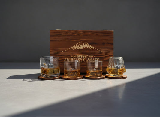 Set Bicchieri da Whisky “Four Seasons”  - Scatola in Legno