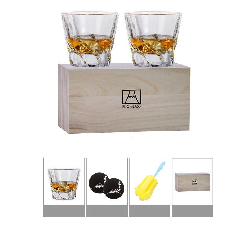 Wine Pair Cup Set Couples Original Wooden Box Gift GuerraHome