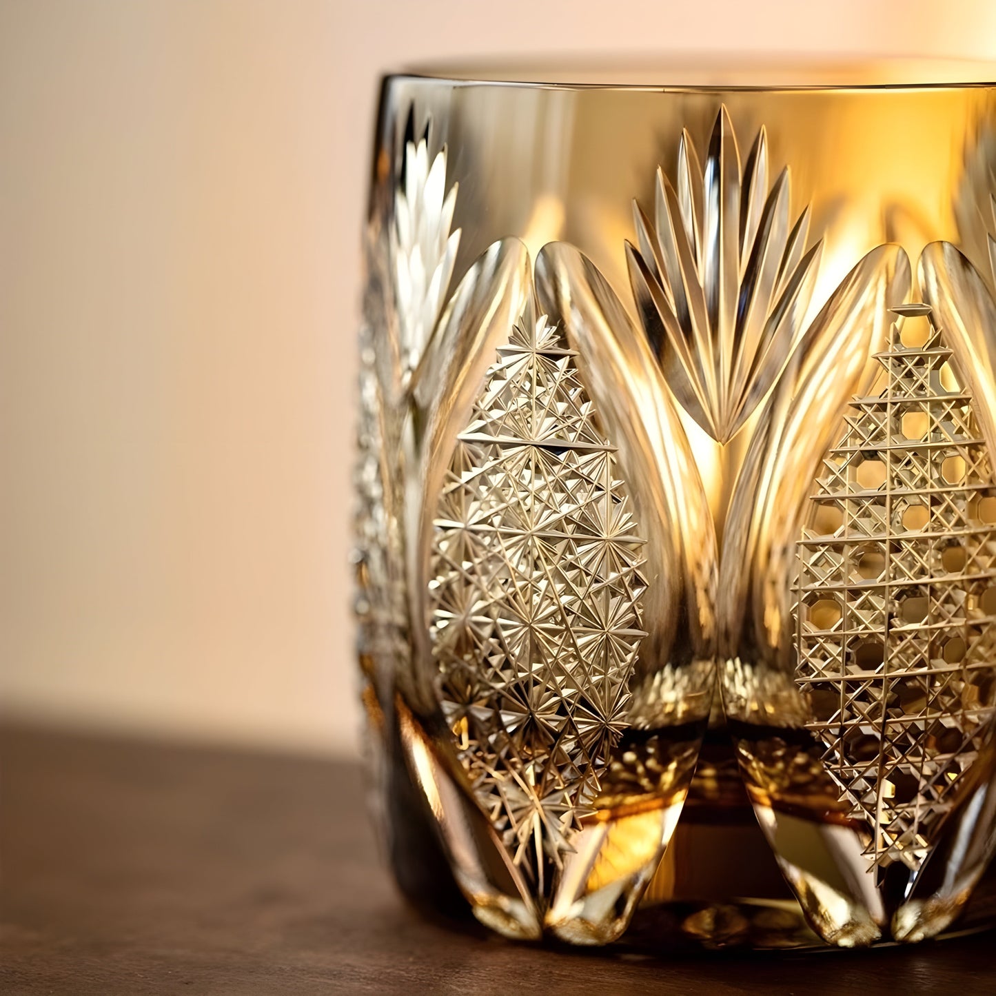 Bicchiere Edo Kiriko – ‘Brina Bianca’ – Scatola in legno GuerraHome