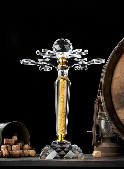 Set di Calici con Decanter 'Golden' In Cristallo GuerraHome