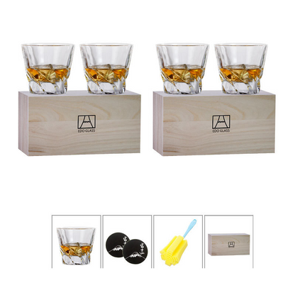 Wine Pair Cup Set Couples Original Wooden Box Gift GuerraHome