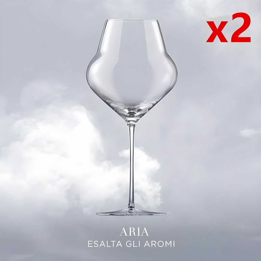 Coppie di Calici “Aria” in Cristallo