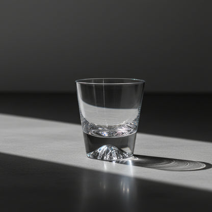 Bicchiere da Whisky in Cristallo – 'Monte Fuji' - Scatola in Legno