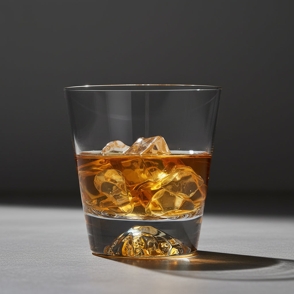 Bicchiere da Whisky in Cristallo – 'Monte Fuji Oro' - Scatola in Legno