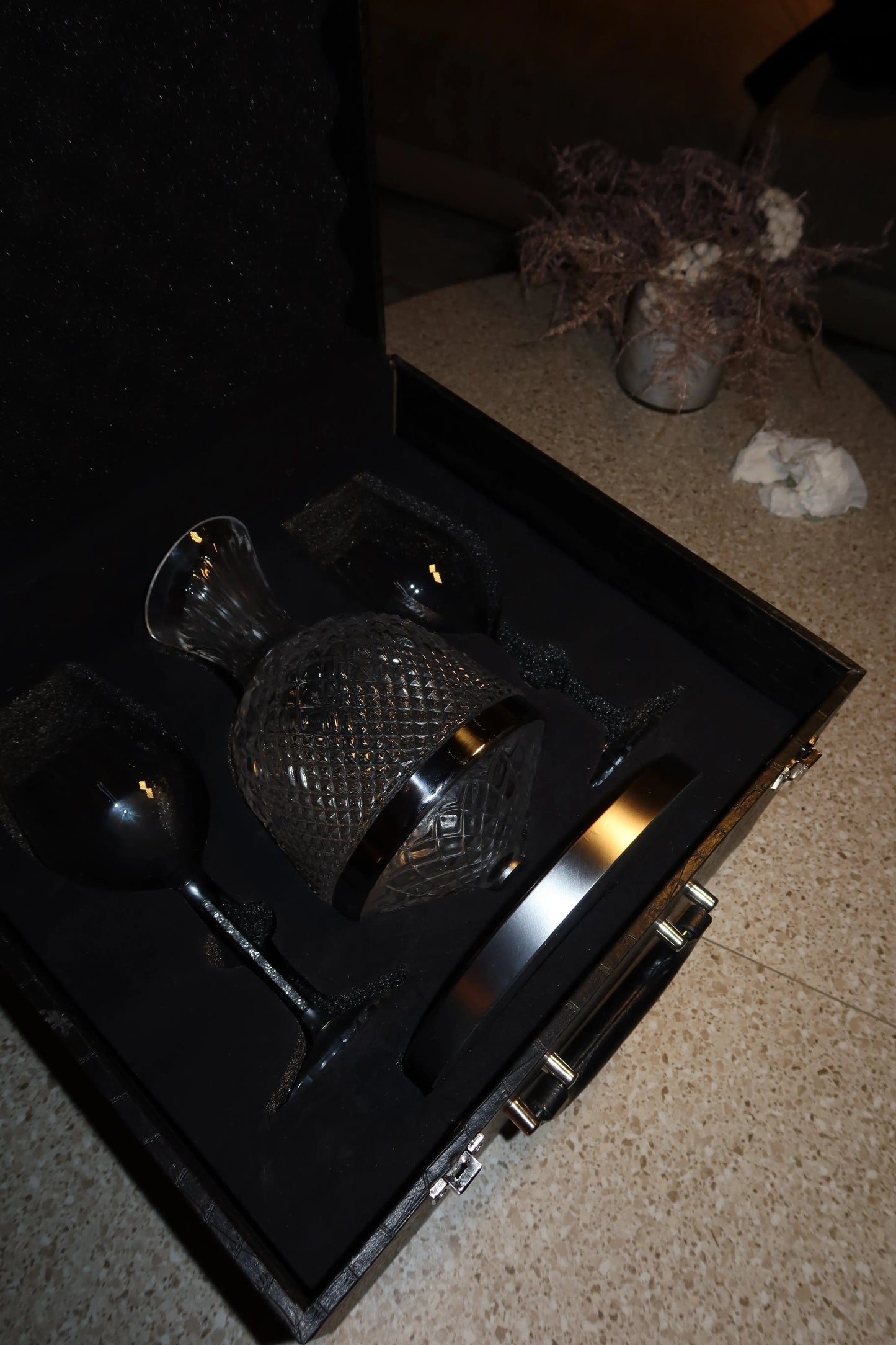 Decanter Vino "Crystal" rotante 360° GuerraHome