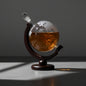 Set Di Bicchieri e Decanter - Modello "Viaggiatore" - Globo con Veliero e Mappamondo