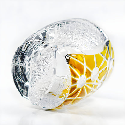 Bicchiere Edo Kiriko – ‘Venere’ (Oro/Nero) – Scatola in legno GuerraHome