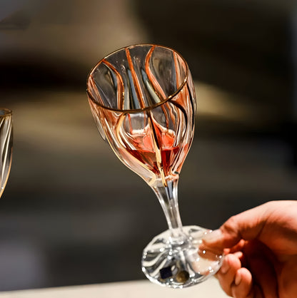 Set Calici e Decanter in Cristallo Bohemia – Modello Vortice Reale