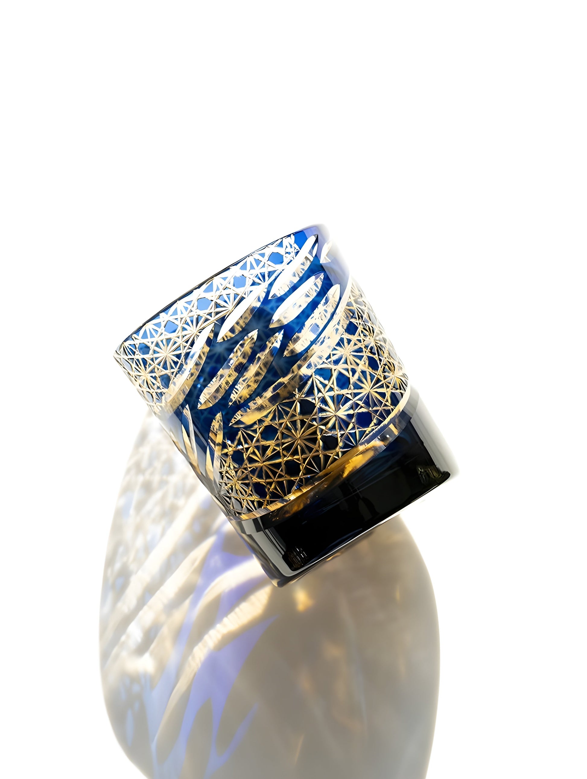 Bicchiere Edo Kiriko- 'Occhio del Drago' – Scatola in Legno GuerraHome