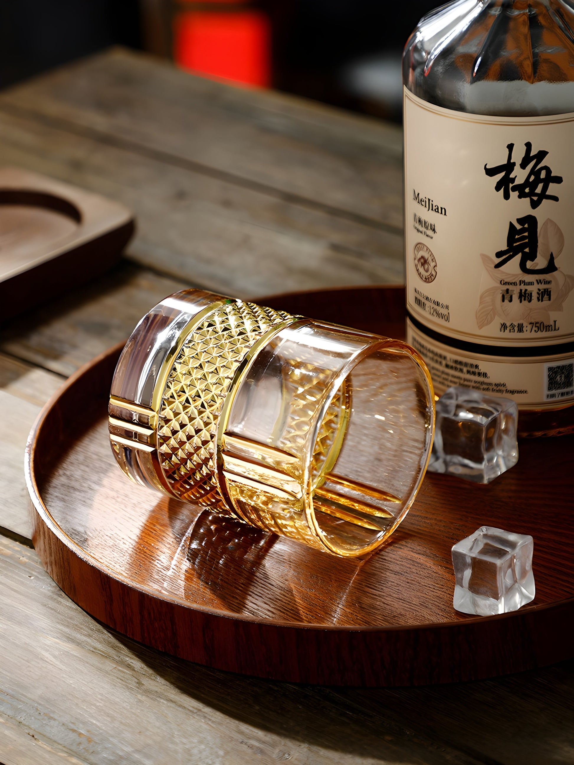 Bicchiere Whisky 'Diamond Oro' – Cristallo Intagliato GuerraHome