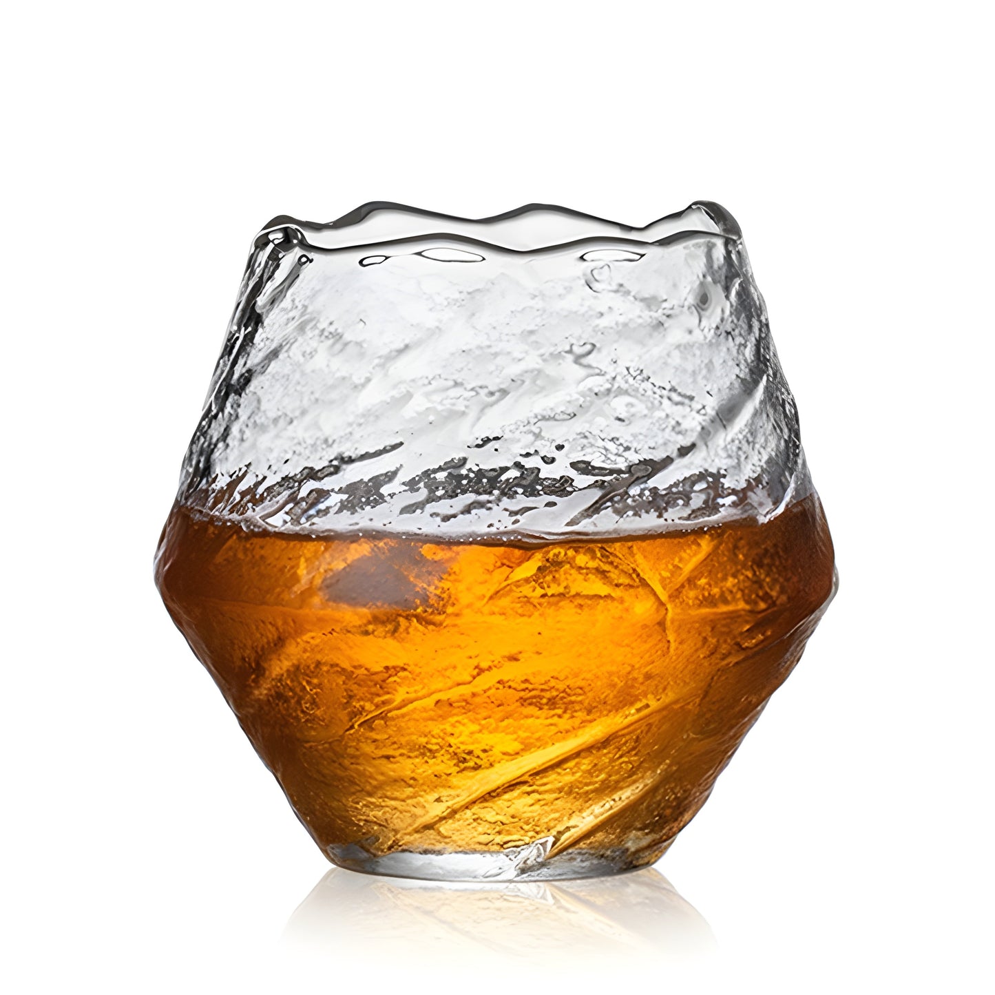 Bicchiere Edo Kiriko – ‘Snowfall’ (Cristallo trasparente) – Scatola in legno GuerraHome