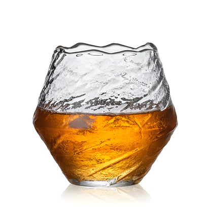 Bicchiere Edo Kiriko – ‘Snowfall’ (Cristallo trasparente) – Scatola in legno GuerraHome