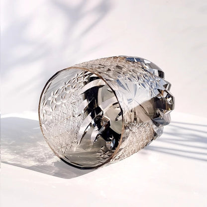 Bicchiere Edo Kiriko – Fiori D'Ambra – Scatola in legno GuerraHome