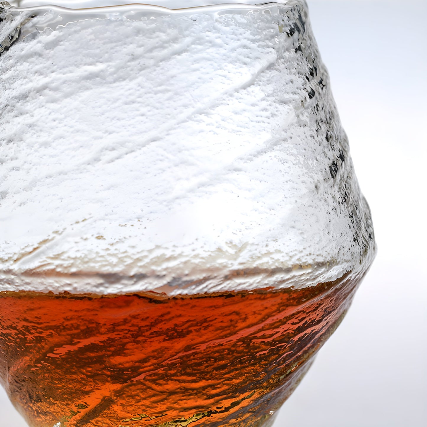 Bicchiere Edo Kiriko – ‘Snowfall’ (Cristallo trasparente) – Scatola in legno GuerraHome