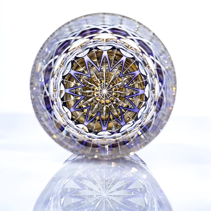 Bicchiere Edo Kiriko – ‘Fluorite Viola’ – Scatola in legno GuerraHome