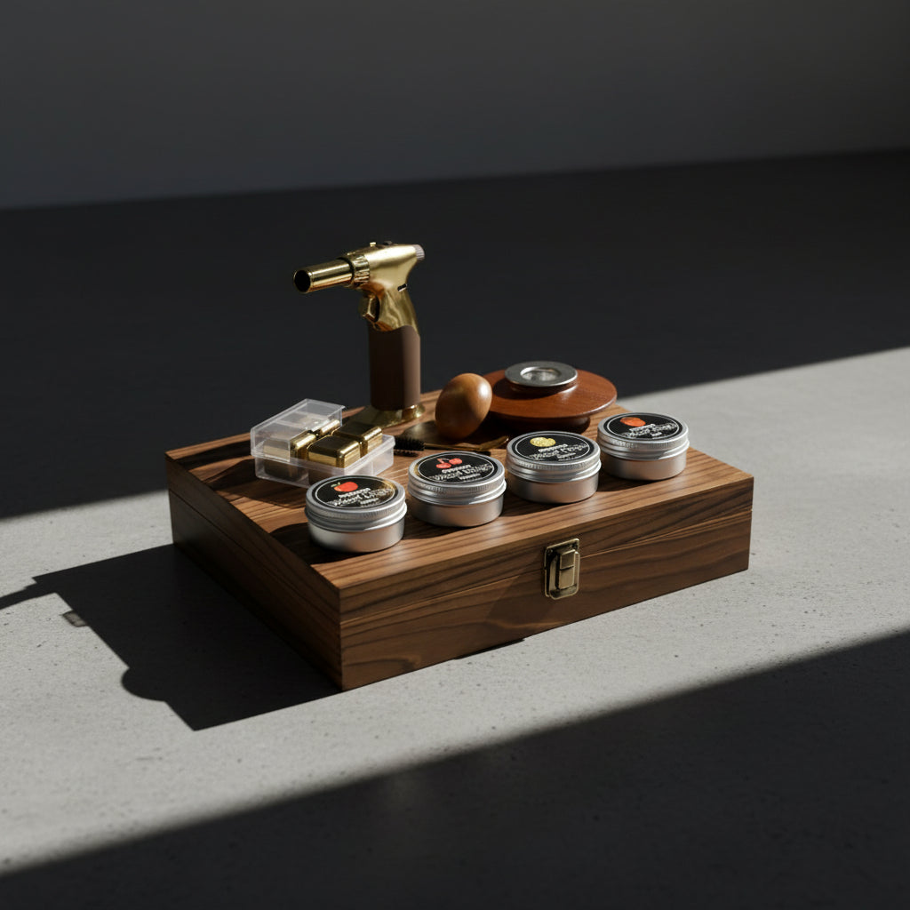 Affumicatore per Cocktail - Modello "Gold" - Scatola in legno