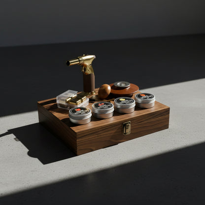 Affumicatore per Cocktail - Modello "Gold" - Scatola in legno