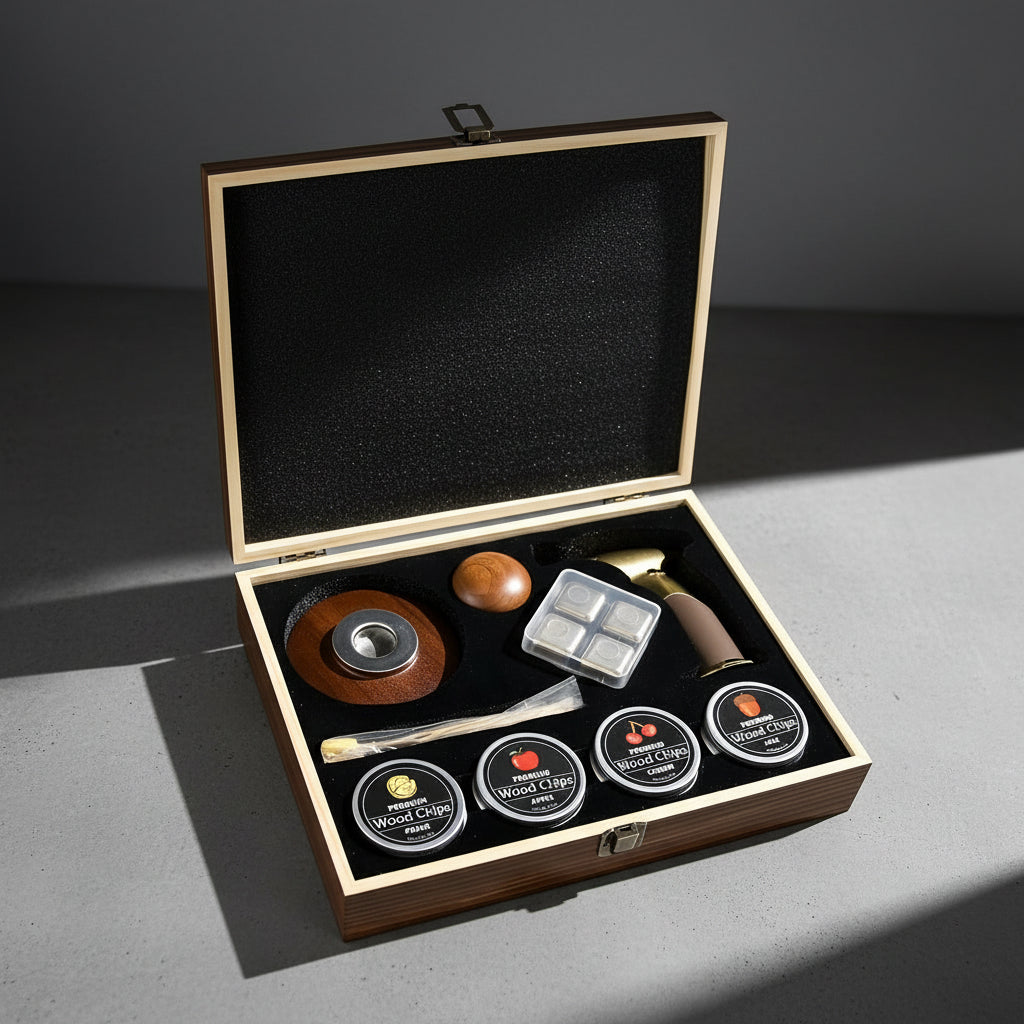 Affumicatore per Cocktail - Modello "Gold" - Scatola in legno