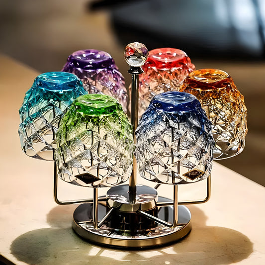 Set di Bicchieri in Cristallo Bohemia – Modello “Chroma” con Portabicchieri