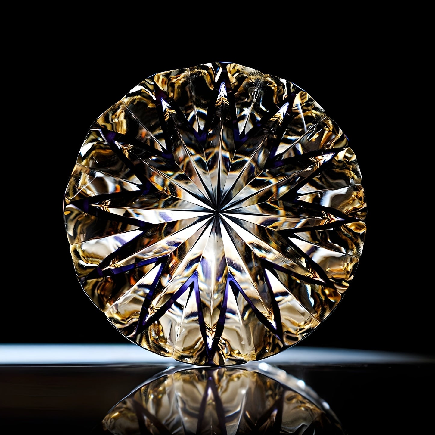 Bicchiere Edo Kiriko – ‘Fluorite Viola’ – Scatola in legno GuerraHome