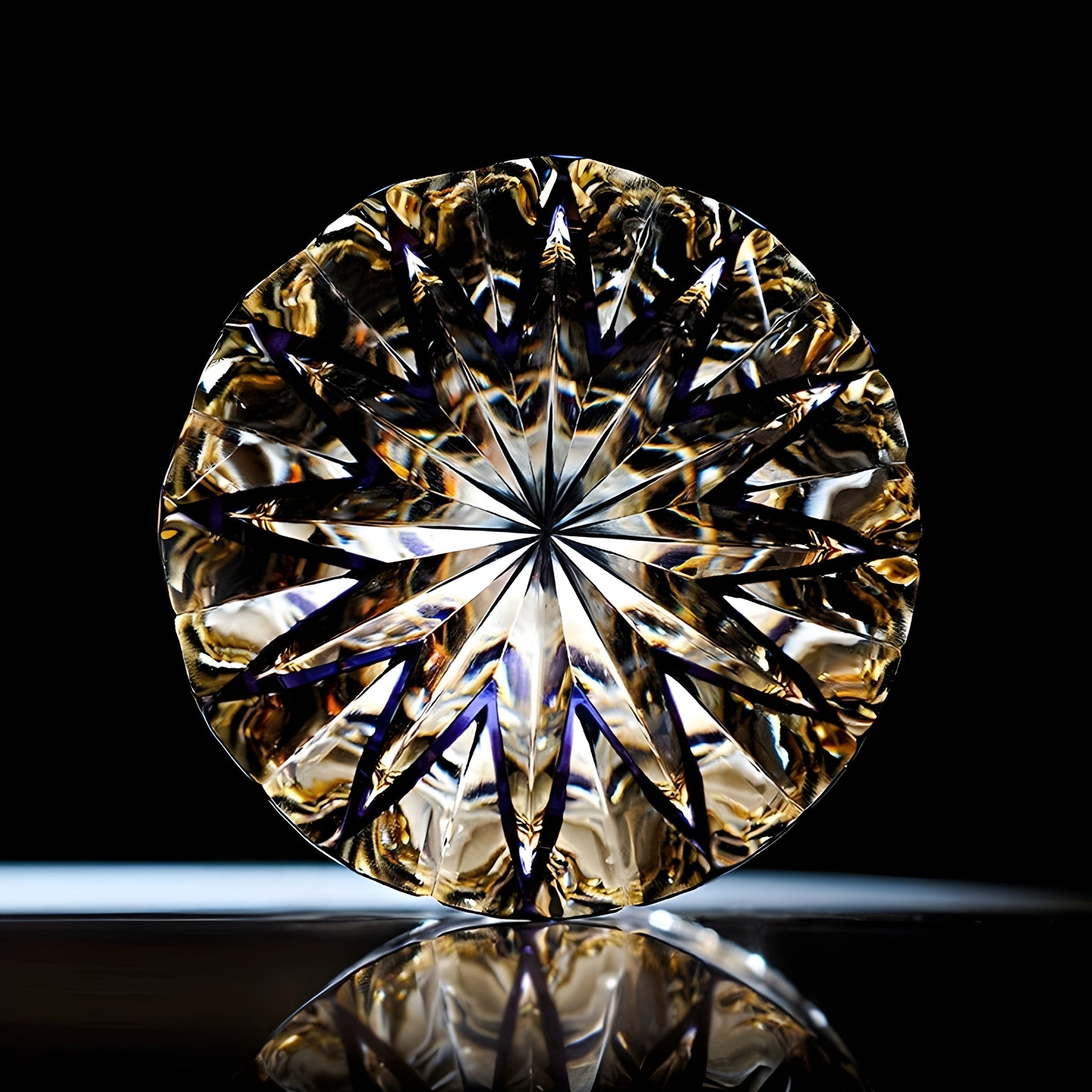 Bicchiere Edo Kiriko – ‘Fluorite Viola’ – Scatola in legno GuerraHome