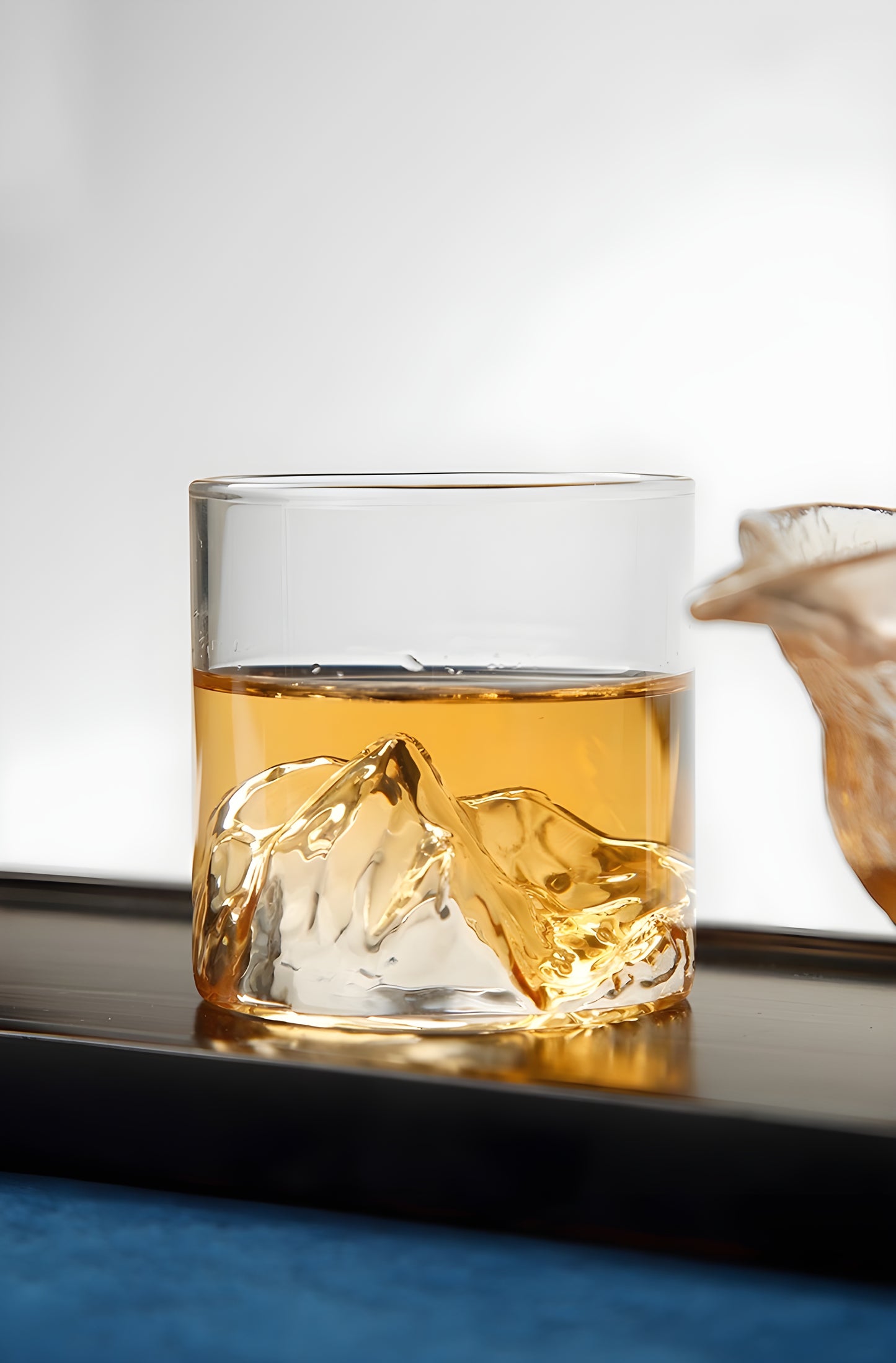 Bicchiere da Whisky – 'Monte Fuji' - Scatola in legno