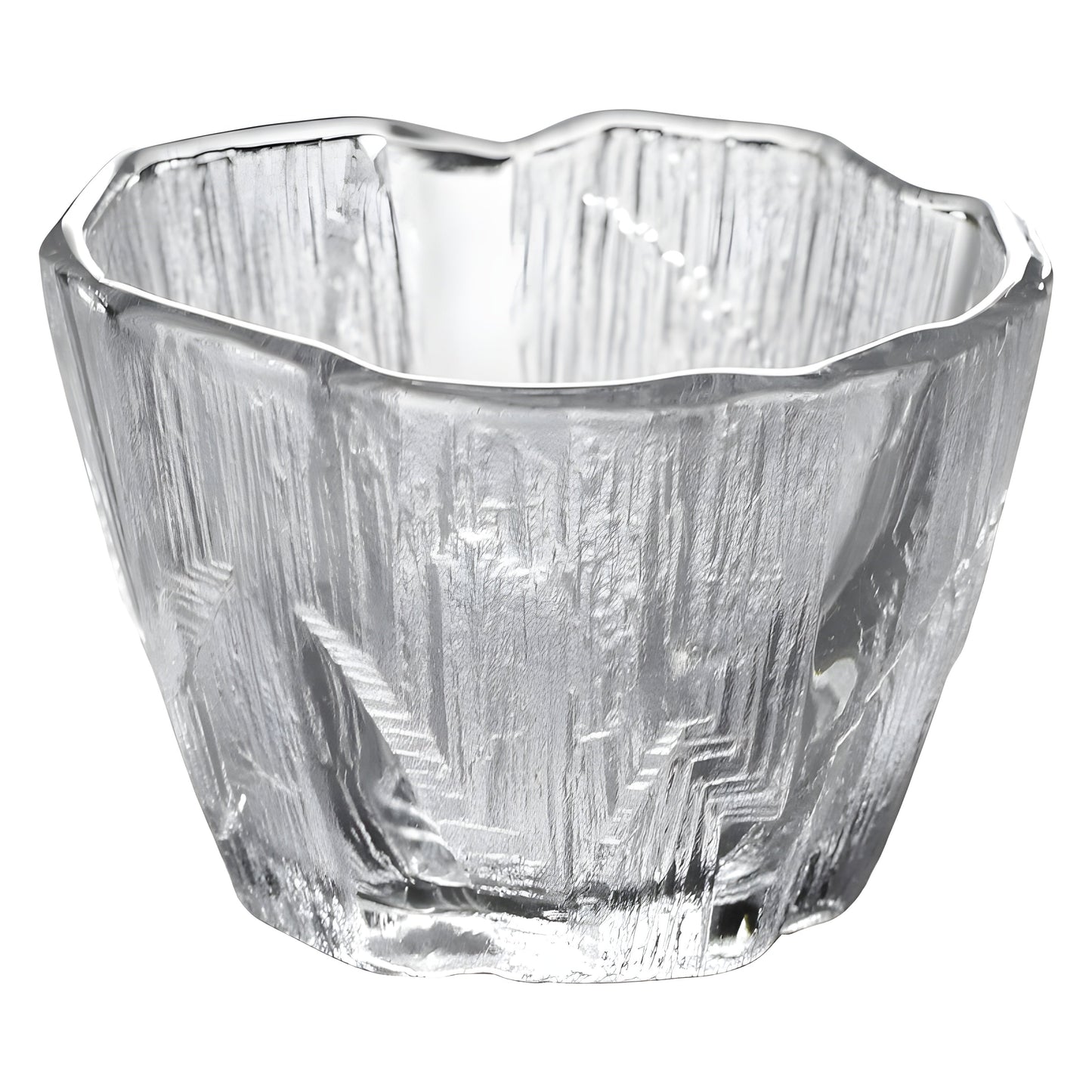 Bicchiere Whisky 'Ice Crystal' – Design Giapponese Irregolare | Con Scatola in Legno GuerraHome