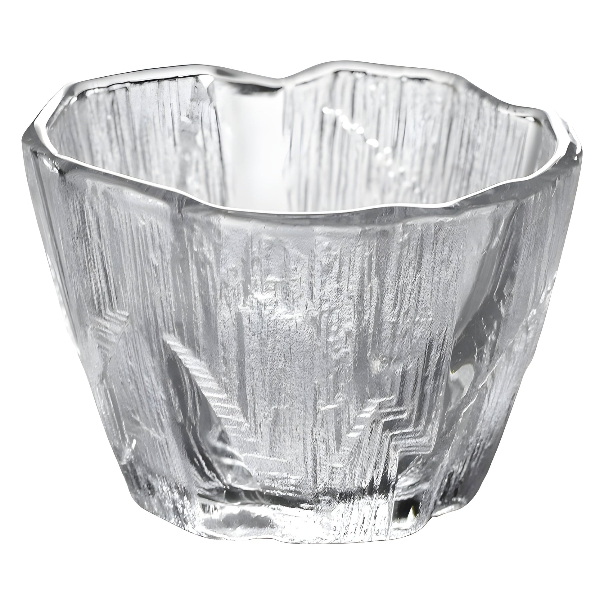 Bicchiere Whisky 'Ice Crystal' – Design Giapponese Irregolare | Con Scatola in Legno GuerraHome