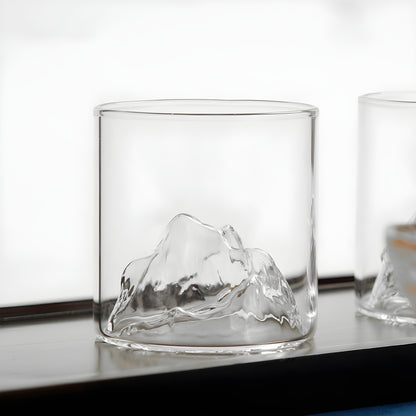 Bicchiere da Whisky – 'Monte Fuji' - Scatola in legno