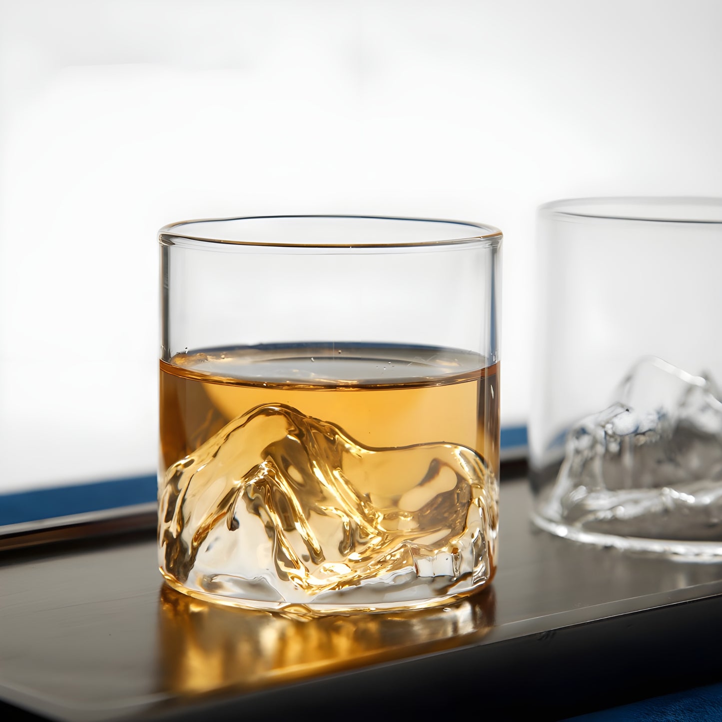 Bicchiere da Whisky – 'Monte Fuji' - Scatola in legno