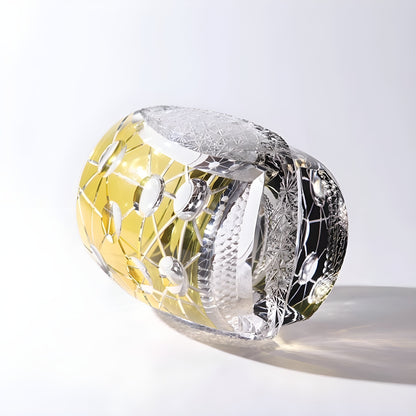 Bicchiere Edo Kiriko – ‘Venere’ (Oro/Nero) – Scatola in legno GuerraHome