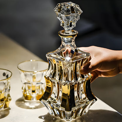 Set di Calici con Decanter 'Royal' in Cristallo Bohemia GuerraHome