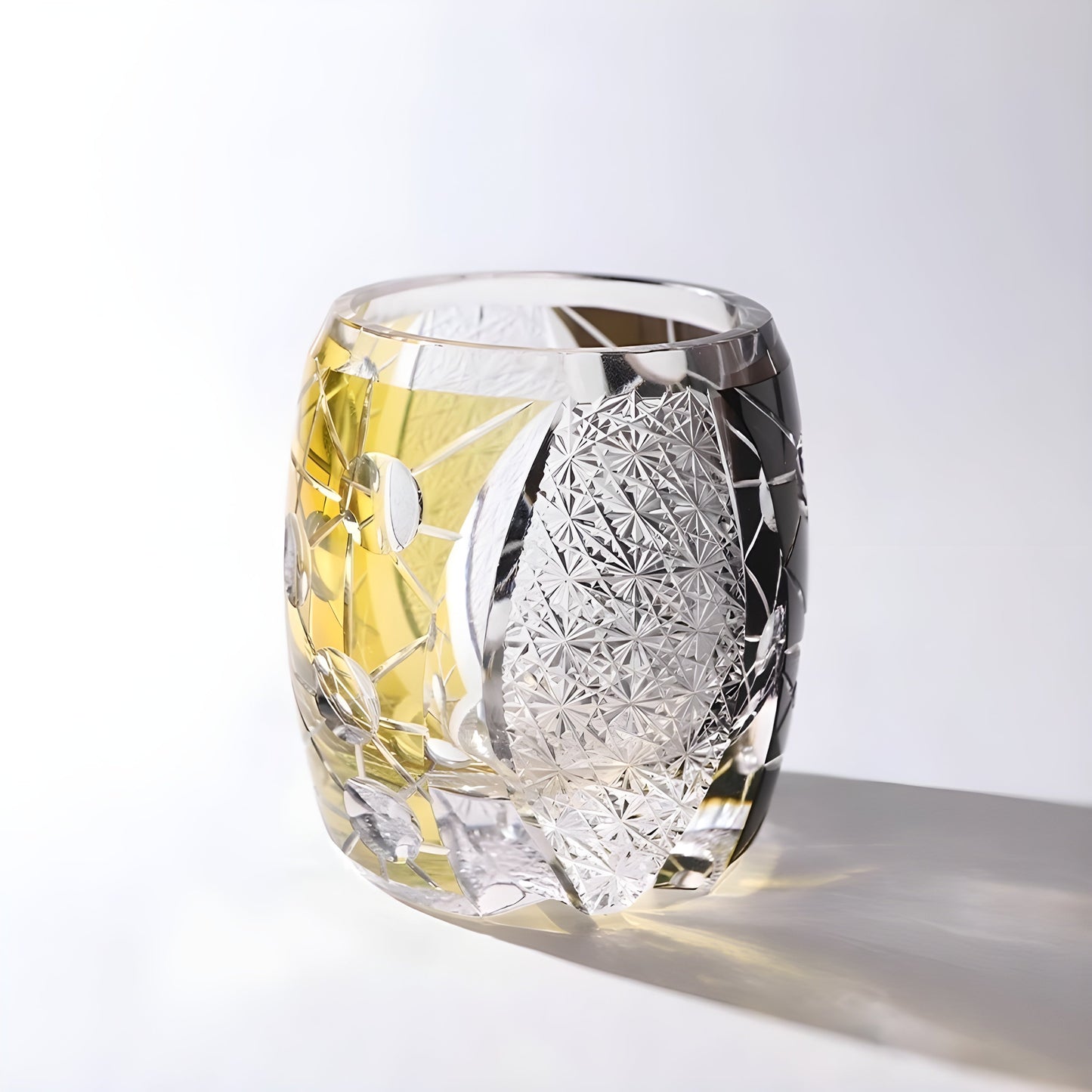 Bicchiere Edo Kiriko – ‘Venere’ (Oro/Nero) – Scatola in legno GuerraHome