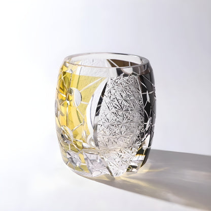 Bicchiere Edo Kiriko – ‘Venere’ (Oro/Nero) – Scatola in legno GuerraHome