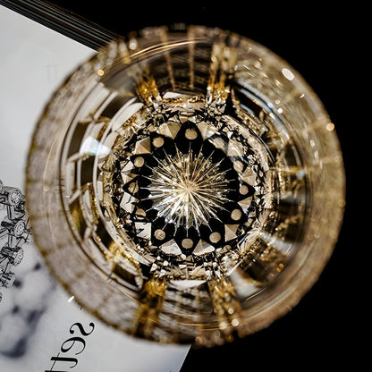 Bicchiere Edo Kiriko – “Costellazione Nera” – Scatola in legno GuerraHome