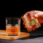 Bicchiere Whisky 'Diamond Oro' – Cristallo Intagliato GuerraHome