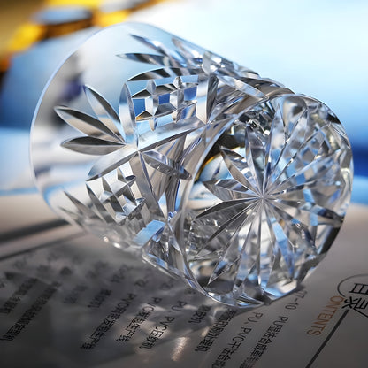 Bicchiere Edo Kiriko – Fiori Classici (Multicolor)– Scatola in legno GuerraHome