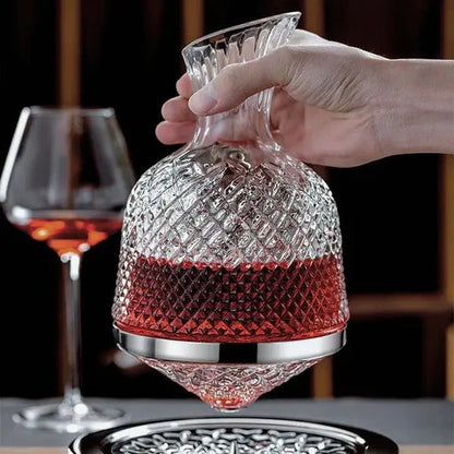 Decanter Vino "Crystal" rotante 360° GuerraHome