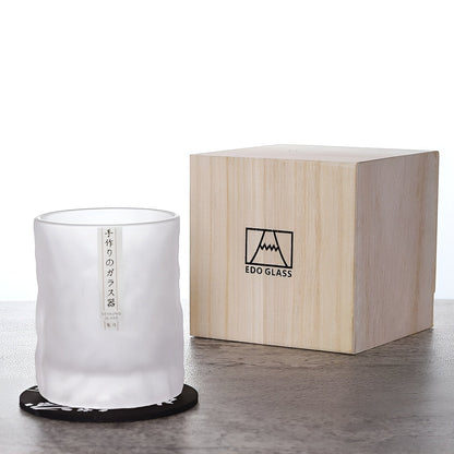 Bicchieri da Whisky Edo Kiriko – Design Ghiacciaio - Scatola in legno GuerraHome