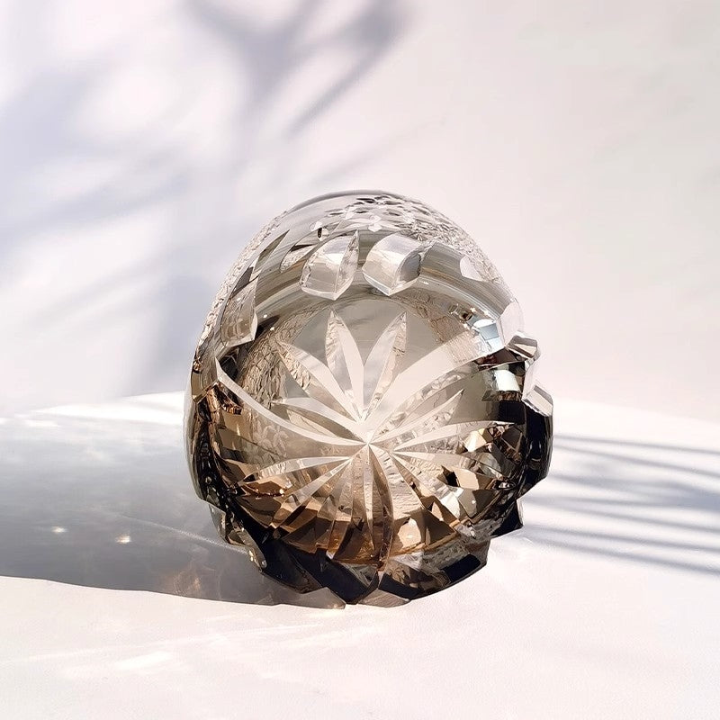 Bicchiere Edo Kiriko – Fiori D'Ambra – Scatola in legno GuerraHome