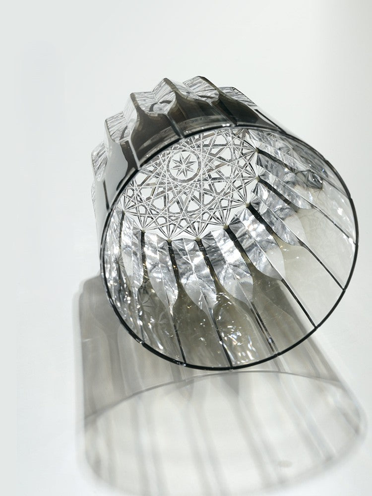 Bicchiere Edo Kiriko – Kagami Design 'Asterismo' – Scatola in Legno GuerraHome