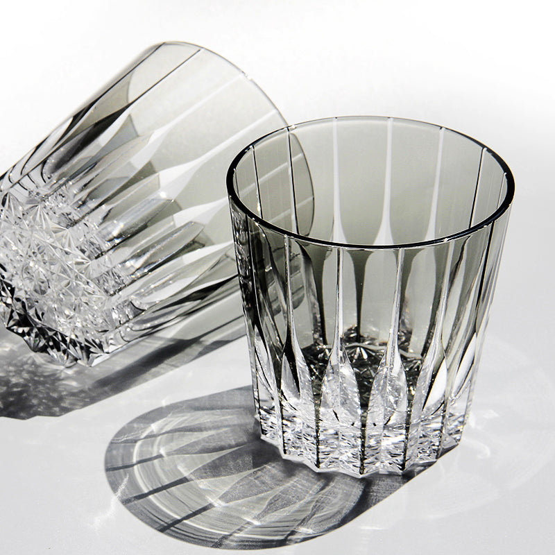 Bicchiere Edo Kiriko – Kagami Design 'Asterismo' – Scatola in Legno GuerraHome